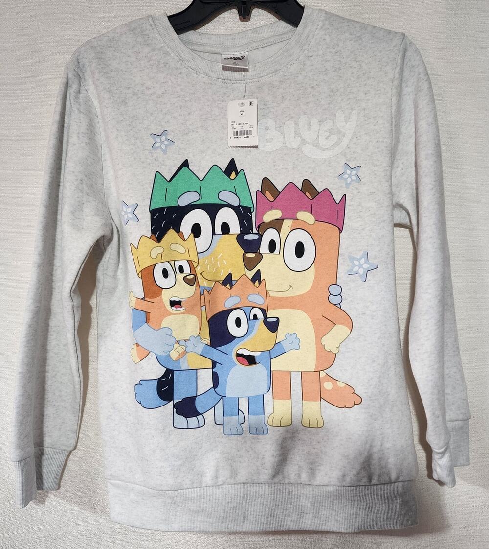 Bluey family gray sweatshirt Kids XL